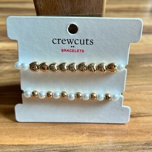 J. Crew Factory Gold and White Kids Bracelets